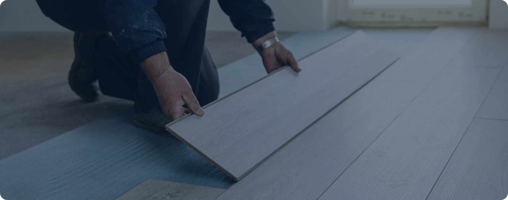 Happy family enjoying new flooring